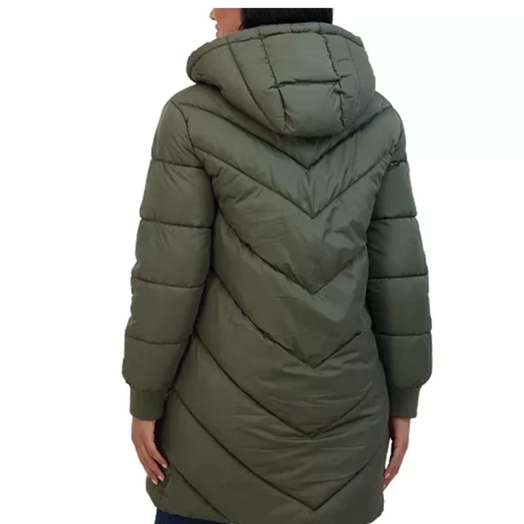 Sebby Juniors' 3/4 Puffer Jacket with Hood, women’s jacket coat - Picture 4 of 14